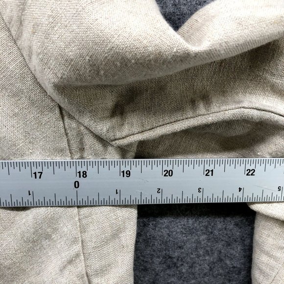 Michael Kors 100% Linen Jacket Womens Size 4 Beige Blazer Open Front Waterfall - Picture 9 of 9